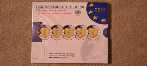 Euro gedenkmünzenset 2018 - euro,