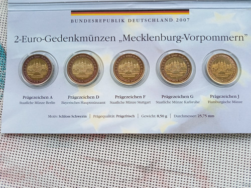 Euro gedenkmünzensatz 2007 - 2-euro,