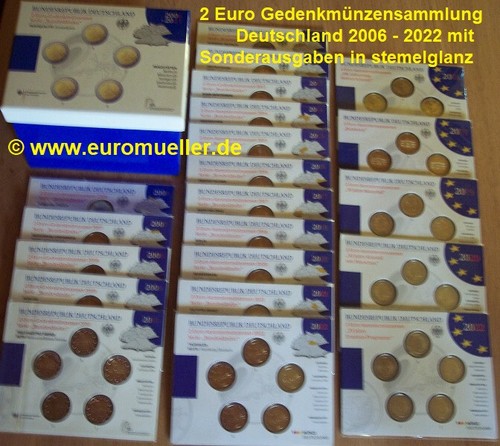 21x euro gedenkmünzensets - 2,