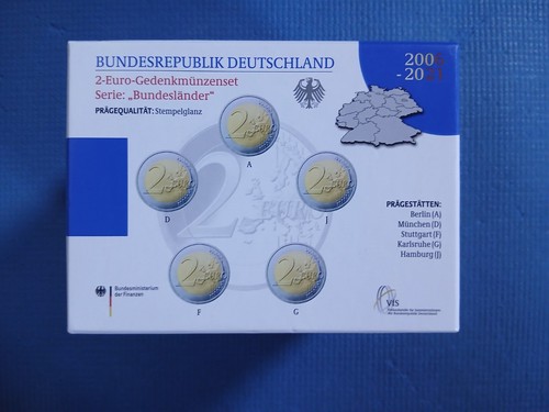 Brd euro gedenkmünzenset - brd,