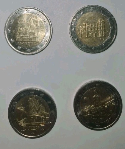 Euro gedenkmünzen - 4x,